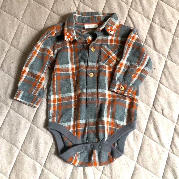 Embroidered fox bodysuit 3-6m - Picture 2 of 3